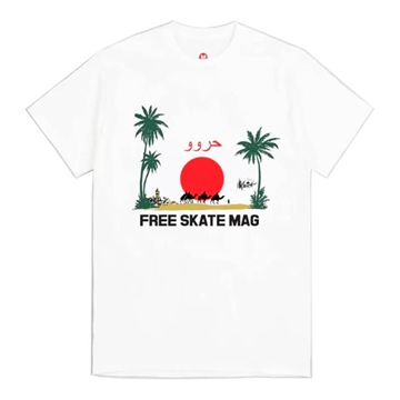 Free Skate Magazine T-shirt Marakech White